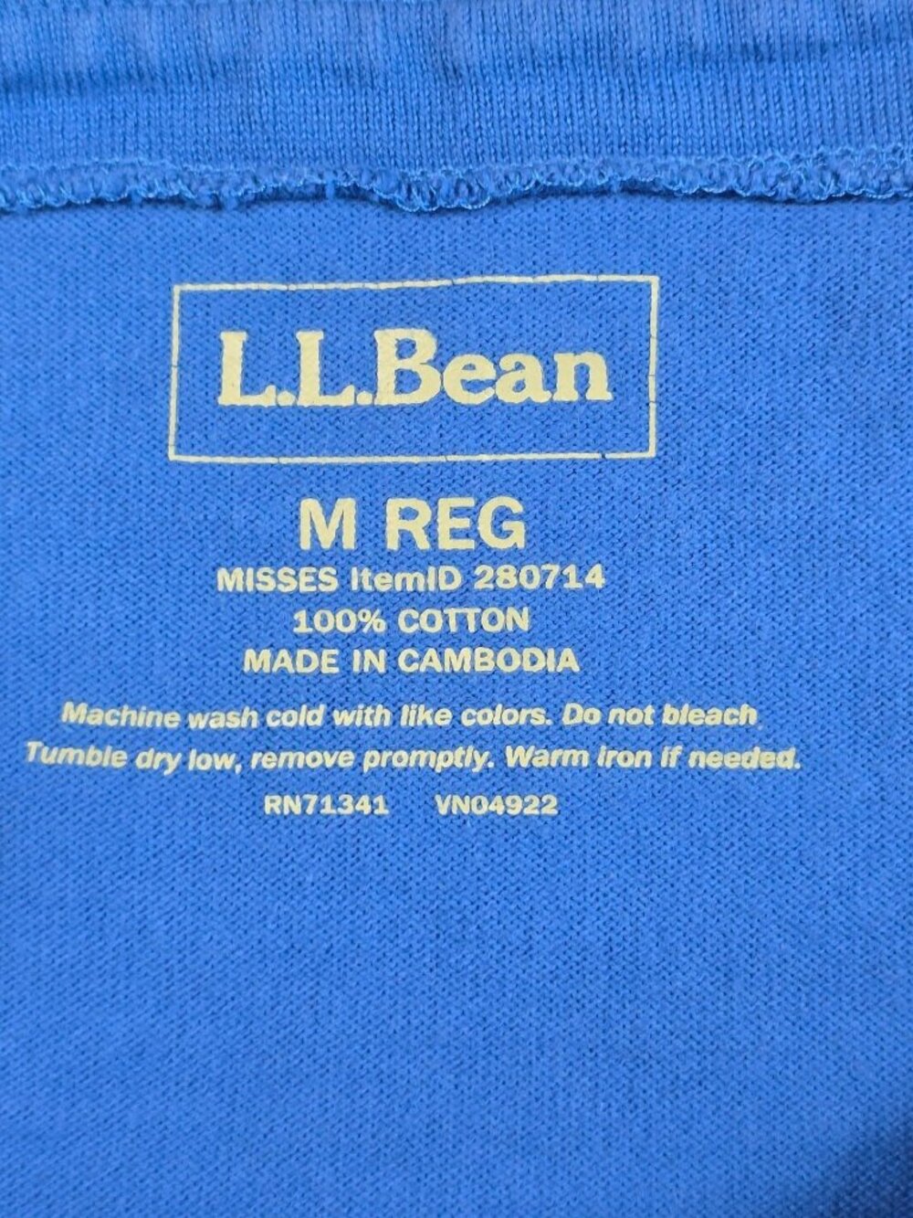 LL Bean Womens Striped Blue & White Dress M 100% Cotton - Picture 2 of 3